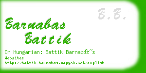 barnabas battik business card